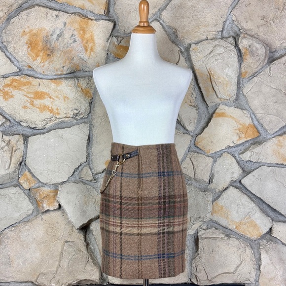 Ralph Lauren Blue Label Pencil Skirt Woodacre Plaid | 10 - Picture 2 of 7